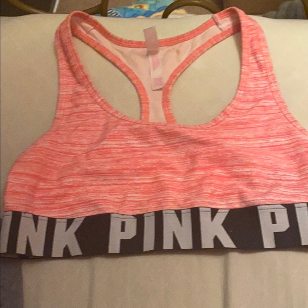 Pink sports bra like new worn once